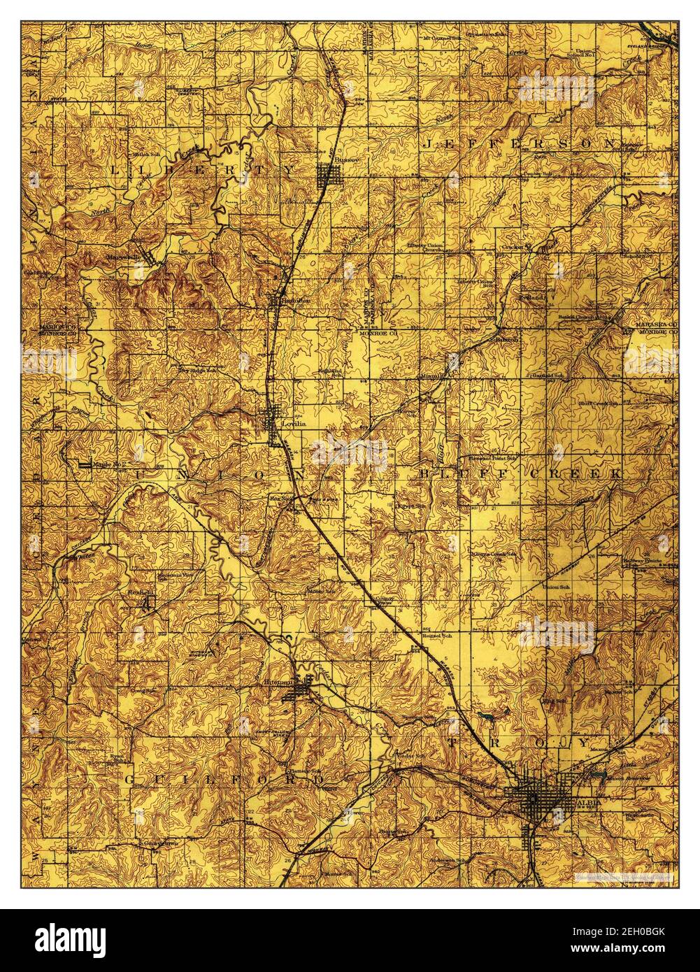 Albia, Iowa, map 1929, 1:62500, United States of America by Timeless Maps, data U.S. Geological Survey Stock Photo