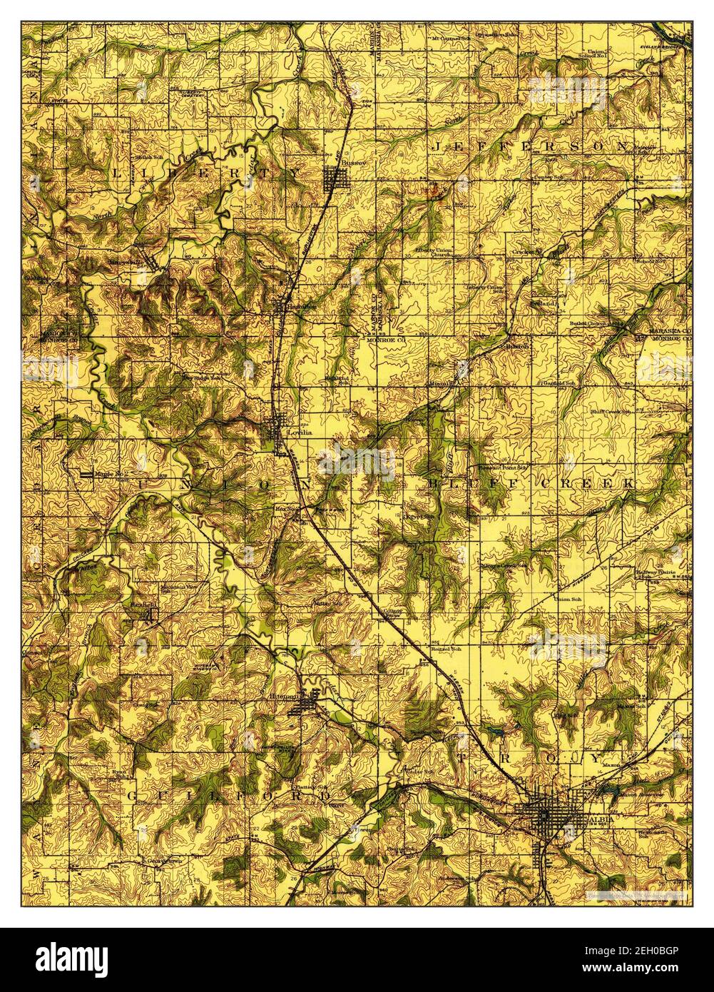 Albia, Iowa, map 1929, 162500, United States of America by Timeless