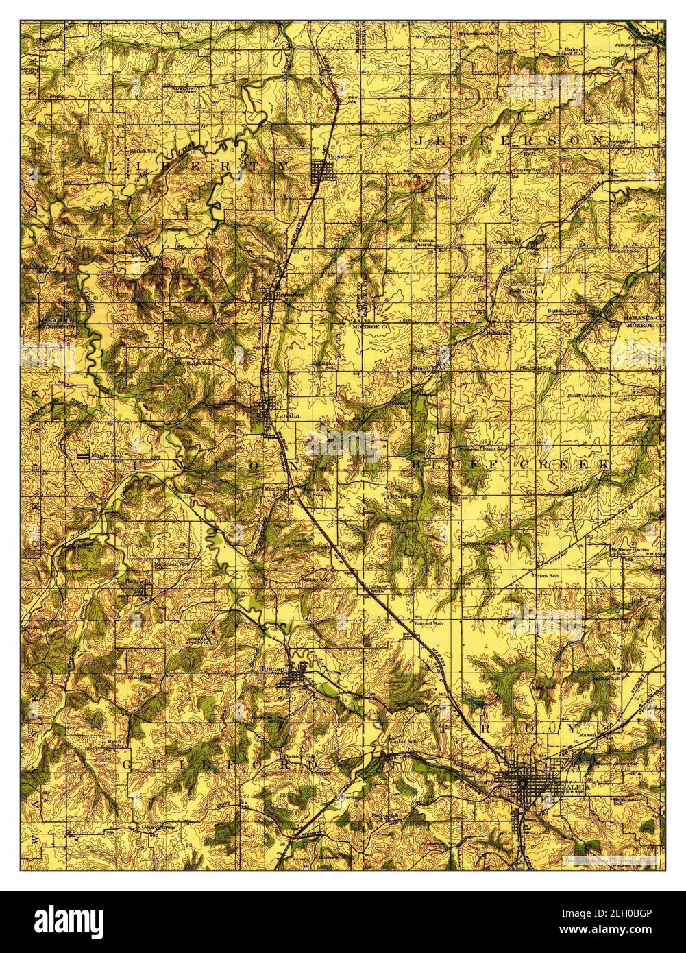 Albia, Iowa, map 1929, 1:62500, United States of America by Timeless Maps, data U.S. Geological Survey Stock Photo