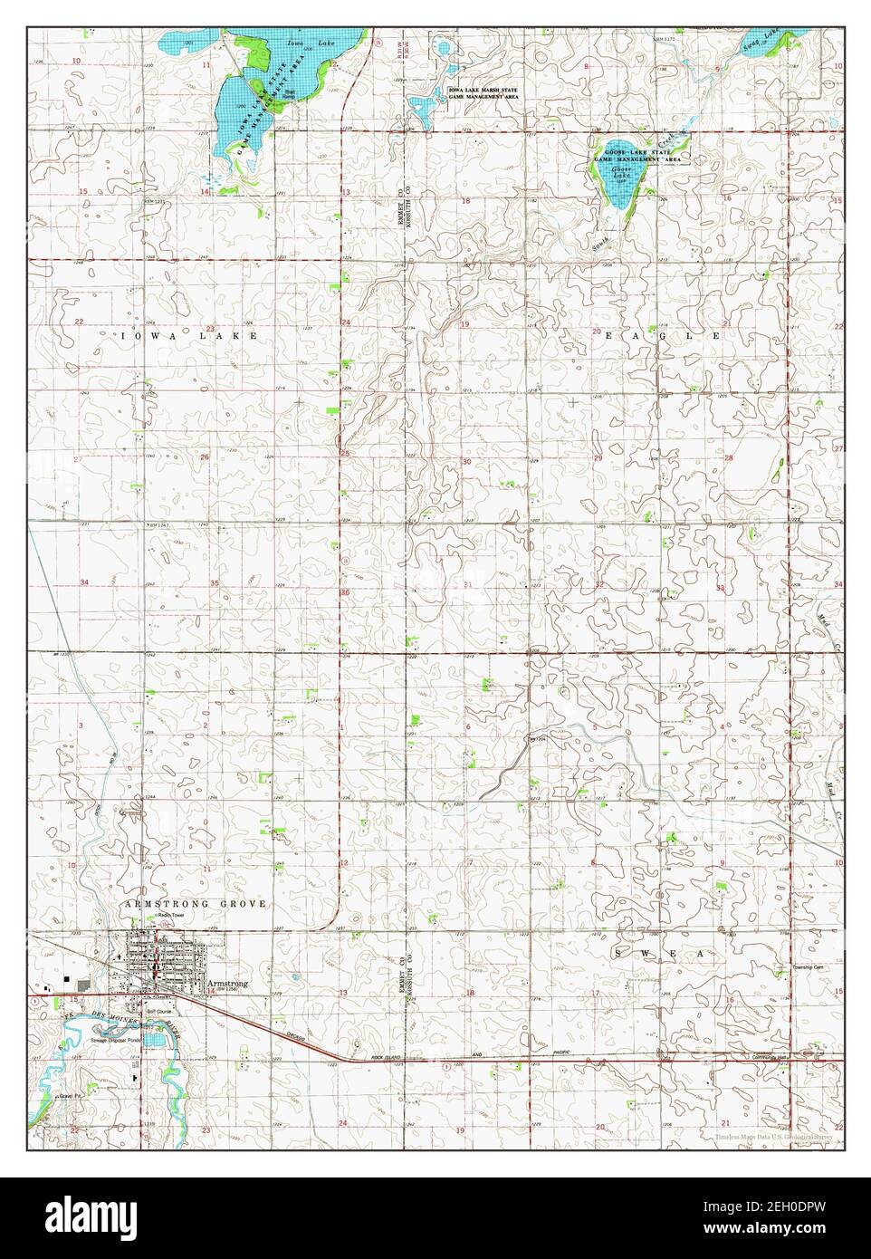 Armstrong, Iowa, map 1980, 124000, United States of America by