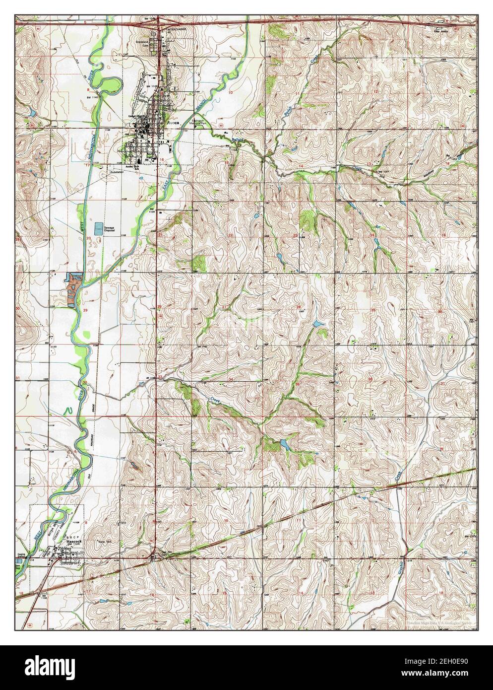 Avoca, Iowa, map 1994, 124000, United States of America by Timeless