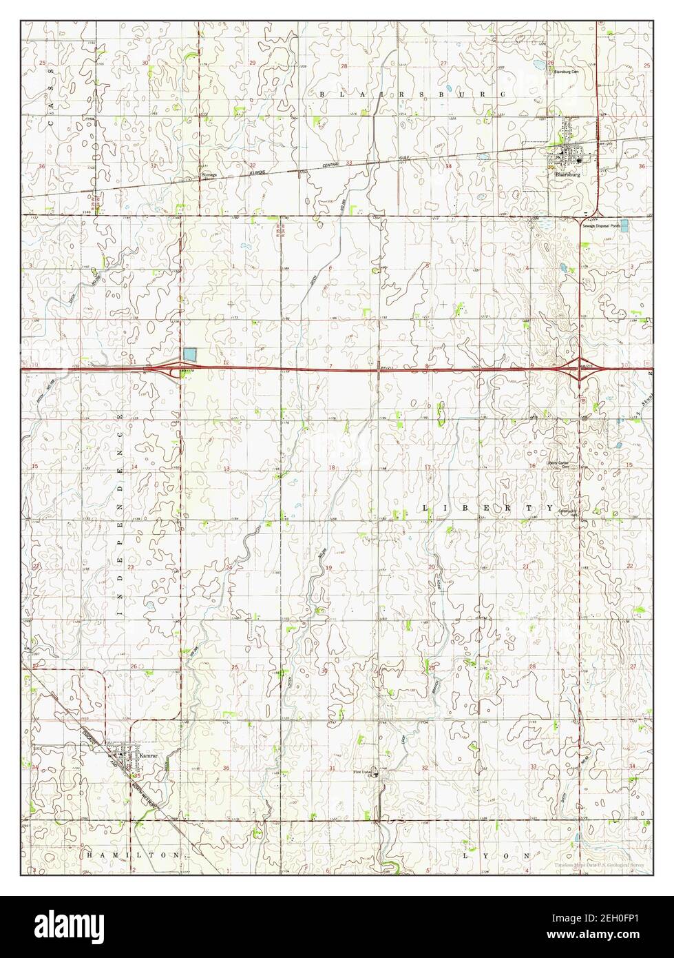 Blairsburg, Iowa, map 1978, 1:24000, United States of America by Timeless Maps, data U.S. Geological Survey Stock Photo