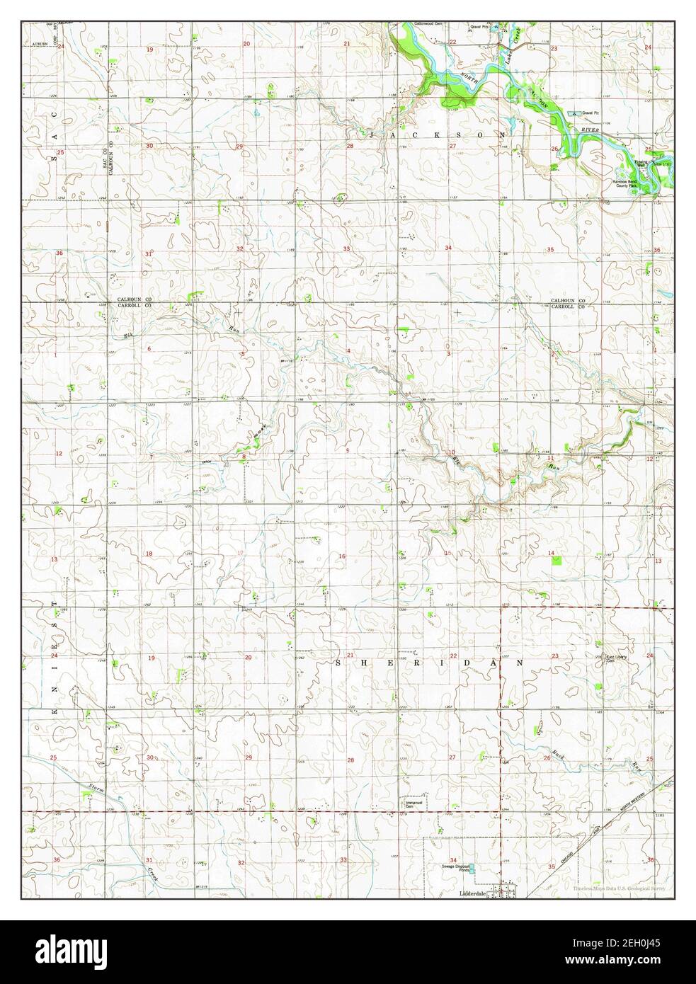 Carroll NE, Iowa, map 1980, 124000, United States of America by Timeless Maps, data U.S