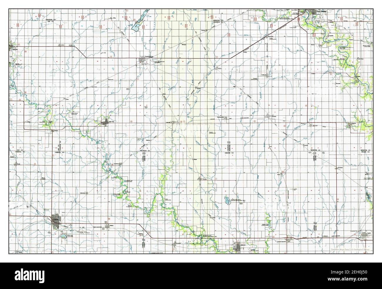 Carroll, Iowa, map 1985, 1100000, United States of America by Timeless