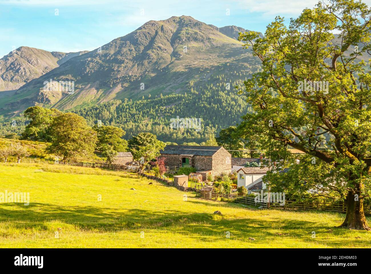 Landscape near Buttermere village in the English Lake District in North West England Stock Photo