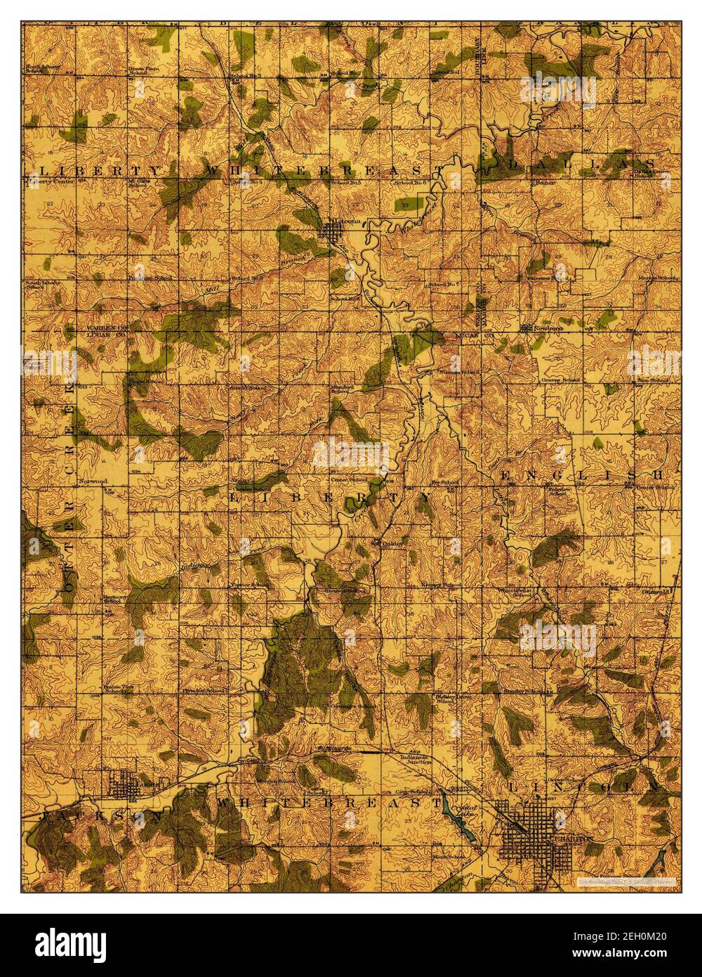 Chariton, Iowa, map 1918, 162500, United States of America by Timeless