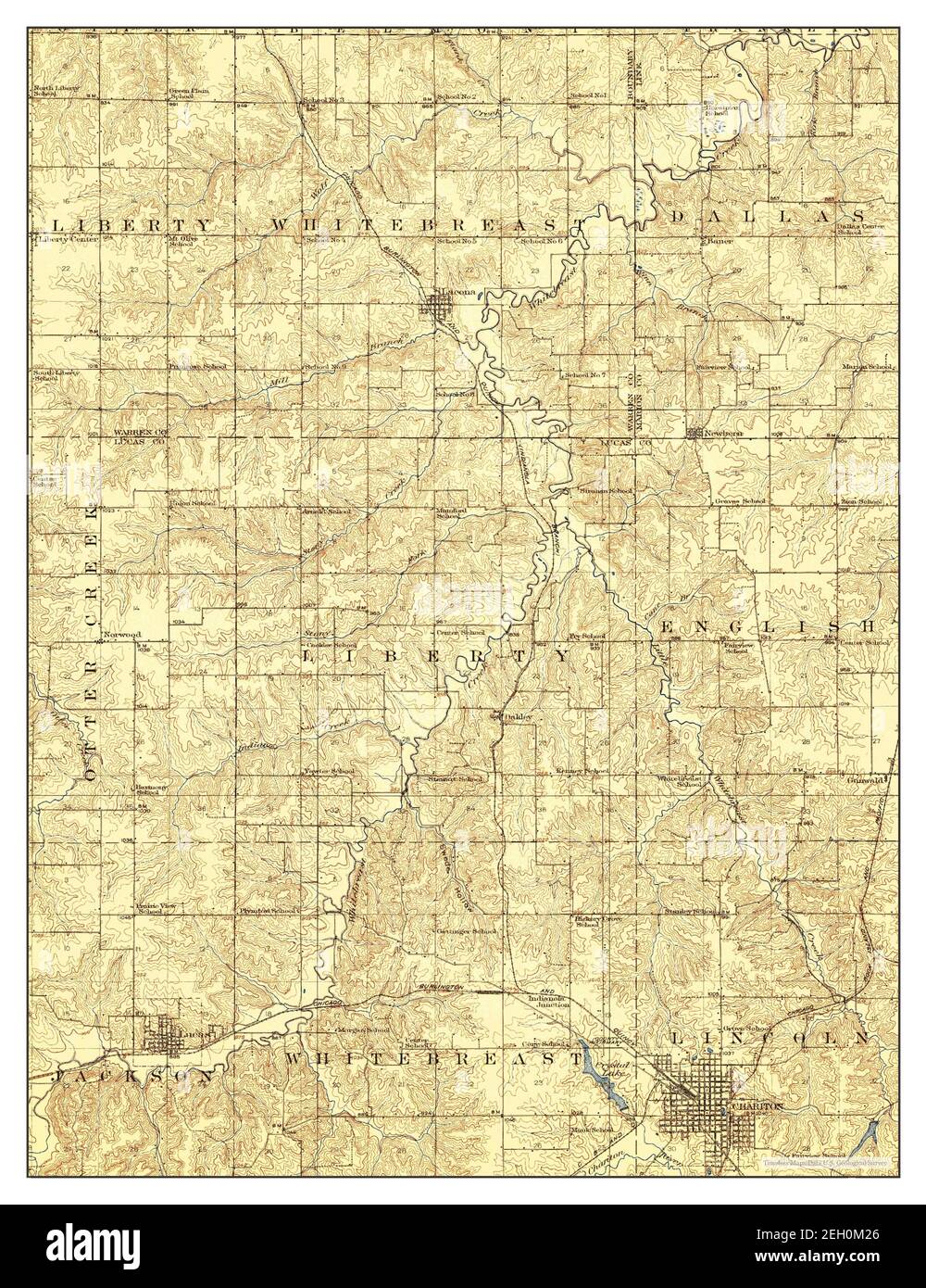 Chariton, Iowa, map 1918, 162500, United States of America by Timeless