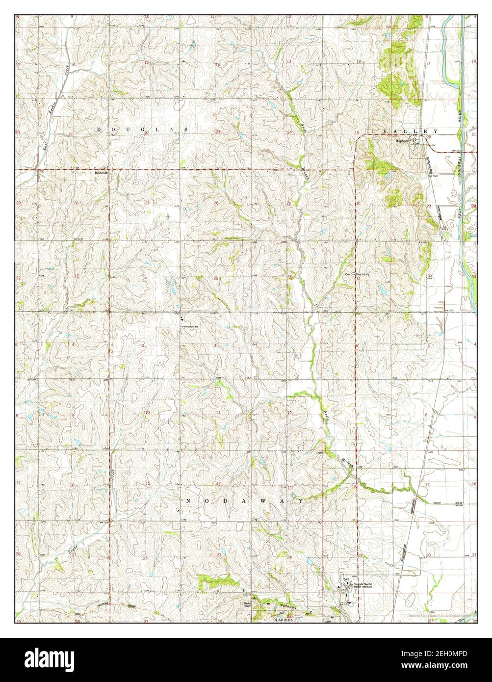 Clarinda North, Iowa, map 1978, 124000, United States of America by