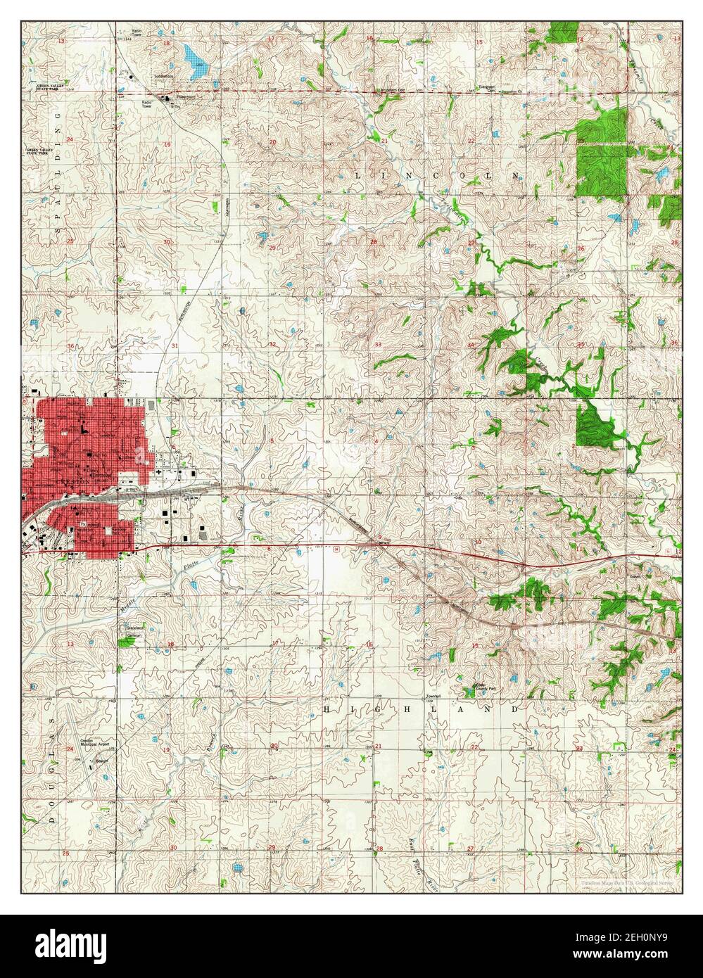 Creston East, Iowa, map 1980, 124000, United States of America by