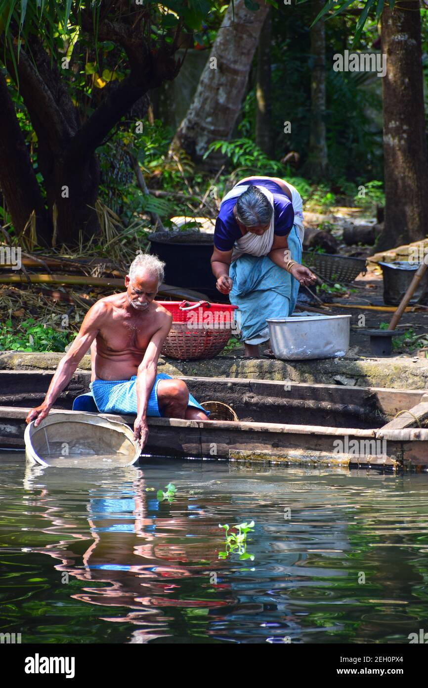 Kerala Backwaters, Kerala, India Stock Photo