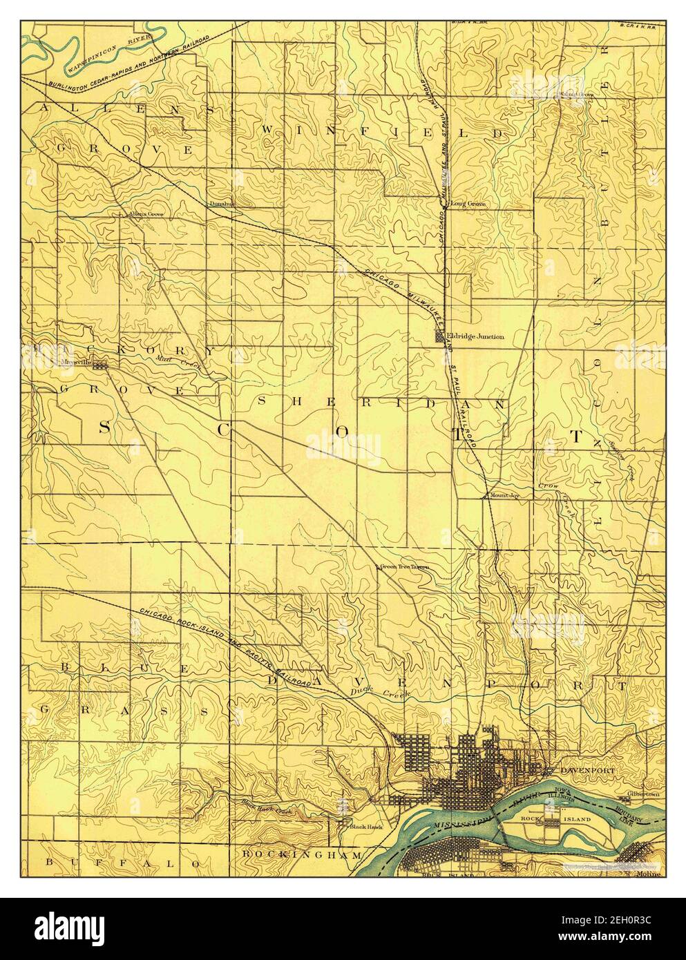 Map of davenport hires stock photography and images Alamy