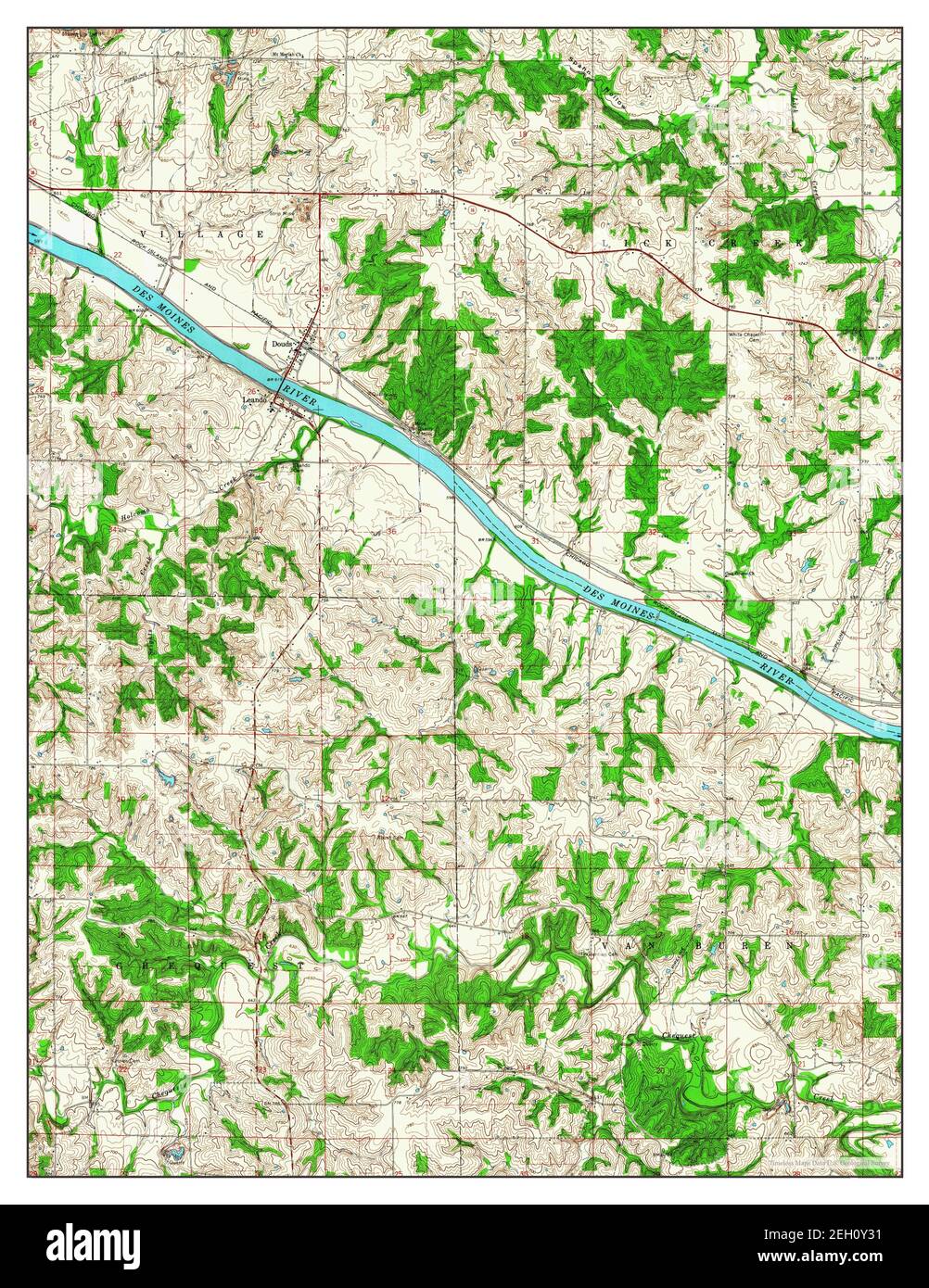 Douds, Iowa, map 1965, 124000, United States of America by Timeless Maps, data U.S. Geological