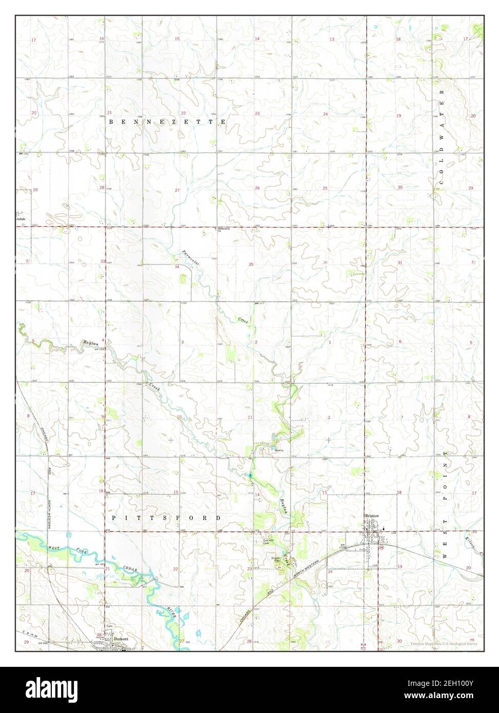 Dumont North, Iowa, map 1972, 124000, United States of America by