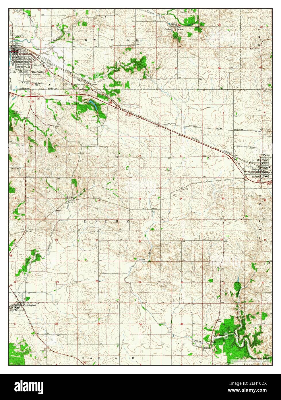 Map of dyersville Cut Out Stock Images & Pictures Alamy