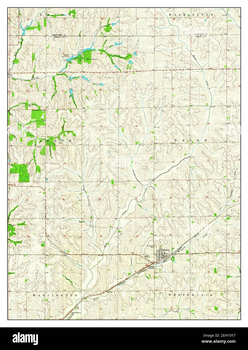 Earling, Iowa, map 1971, 124000, United States of America by Timeless Maps, data U.S