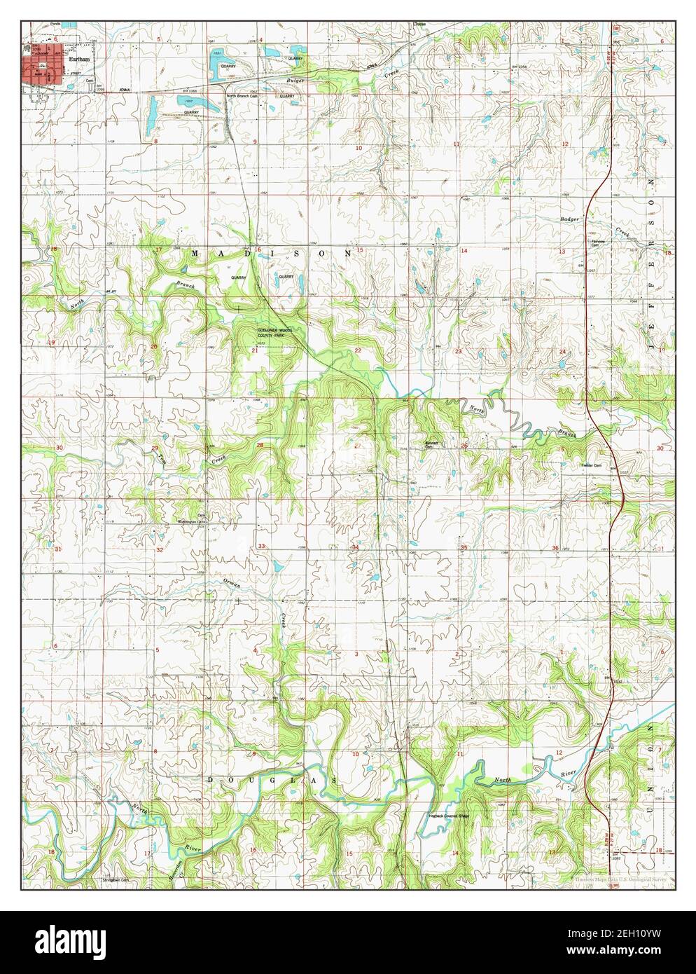 Earlham East, Iowa, map 1983, 124000, United States of America by Timeless Maps, data U.S