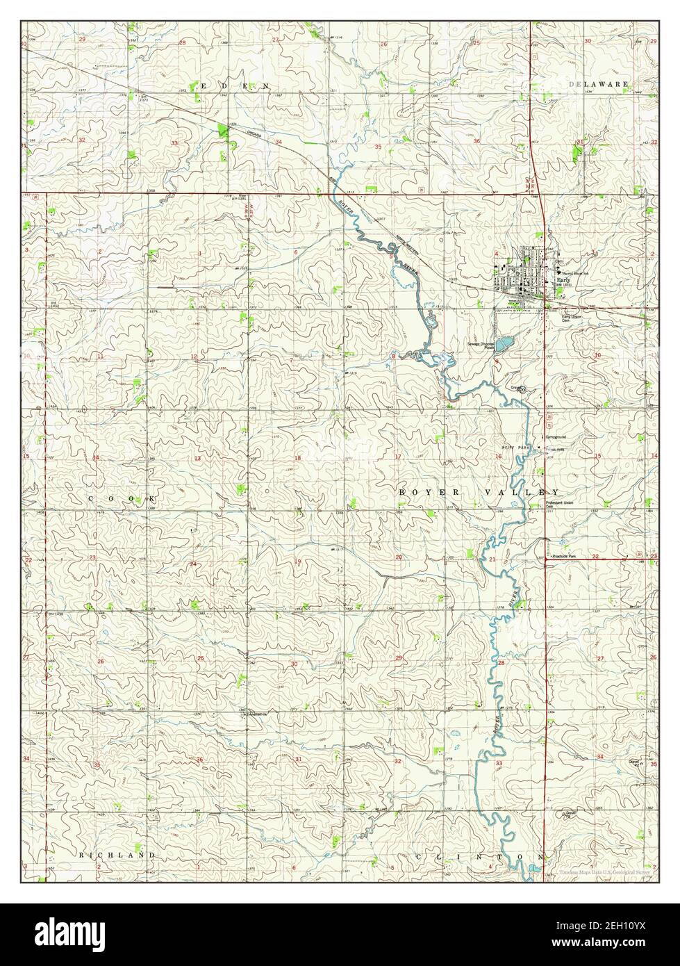 Early, Iowa, map 1980, 124000, United States of America by Timeless