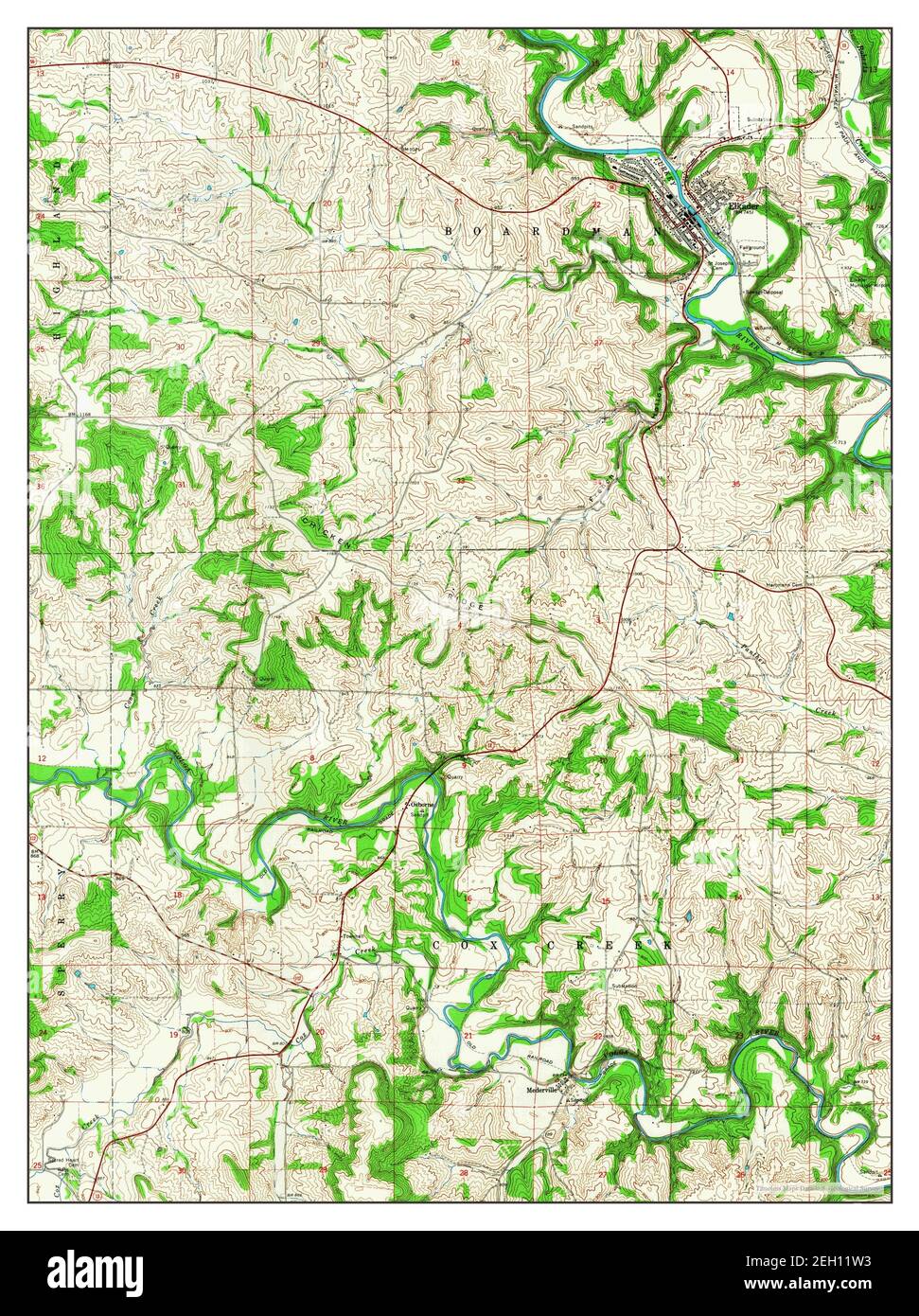 Elkader, Iowa, map 1964, 124000, United States of America by Timeless