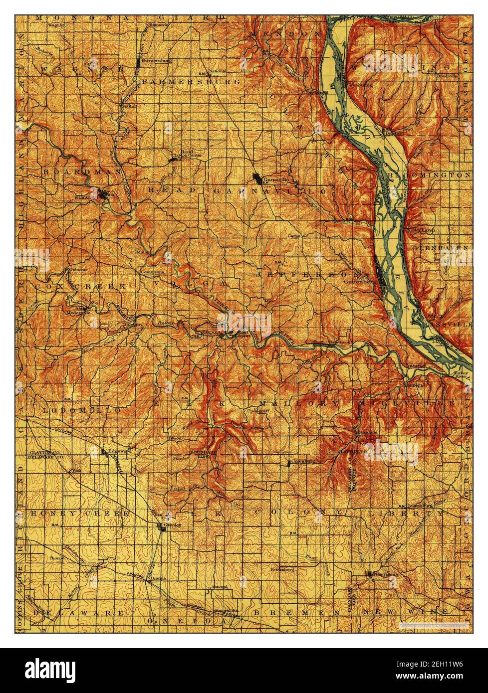 Elkader, Iowa, map 1902, 1125000, United States of America by Timeless