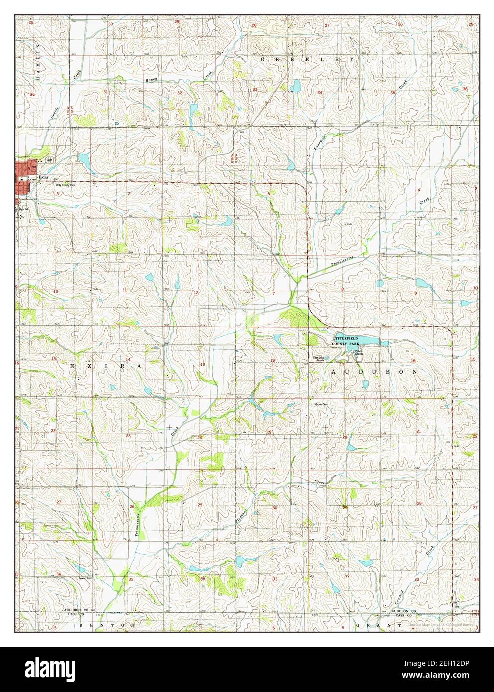 Exira East, Iowa, map 1983, 1:24000, United States of America by ...