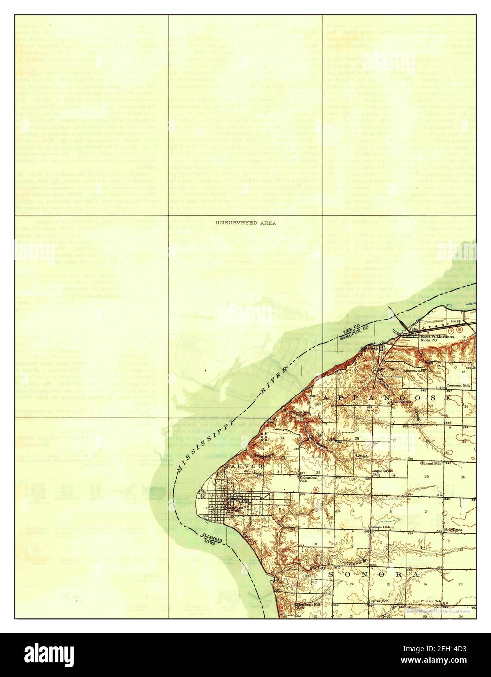 Fort Madison, Iowa, map 1936, 162500, United States of America by