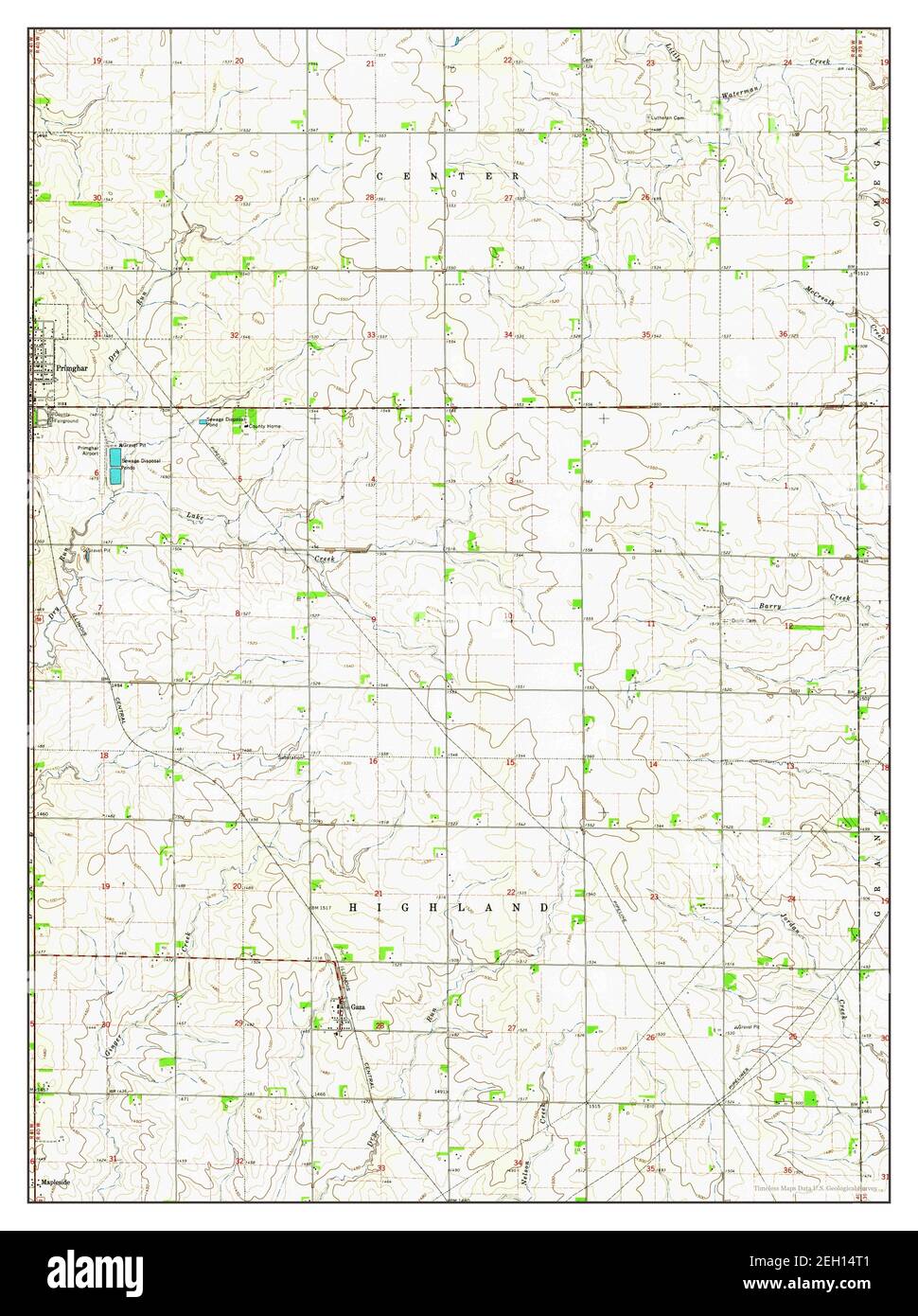 Gaza, Iowa, map 1964, 1:24000, United States of America by Timeless Maps, data U.S. Geological Survey Stock Photo
