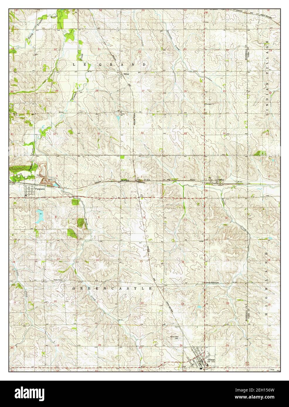 Gilman, Iowa, map 1980, 124000, United States of America by Timeless