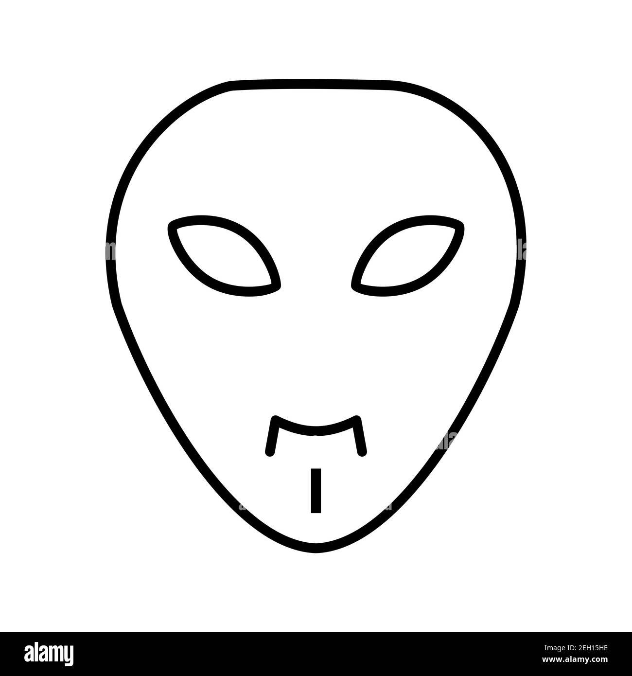 Illustration of mask line vector icon isolated on white background Stock Photo