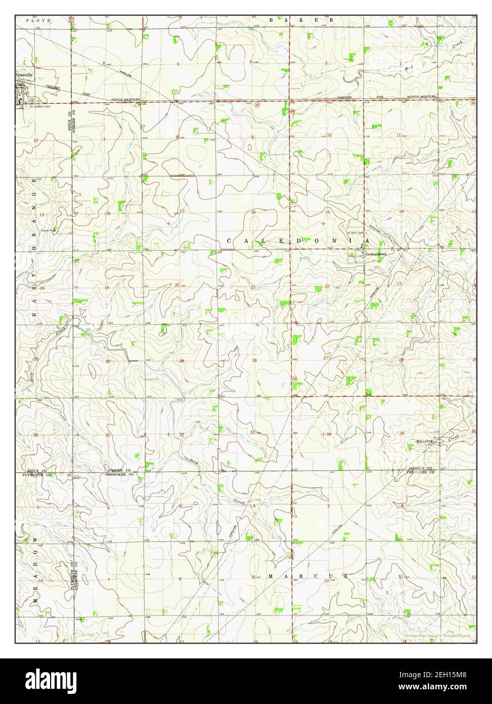 Granville East, Iowa, map 1969, 124000, United States of America by