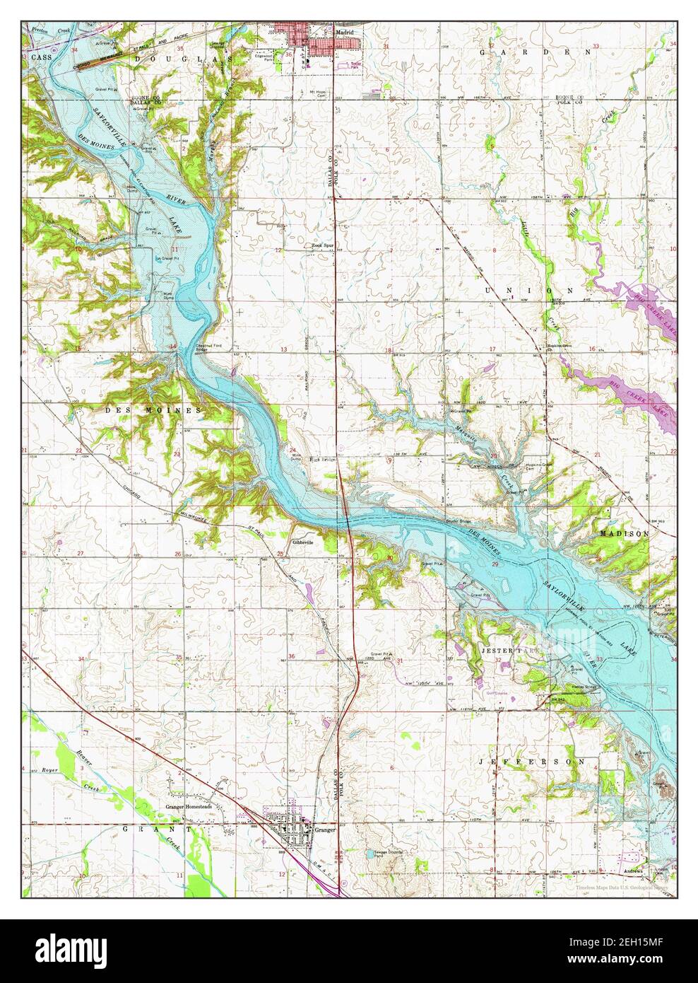 Map of granger hi-res stock photography and images - Alamy