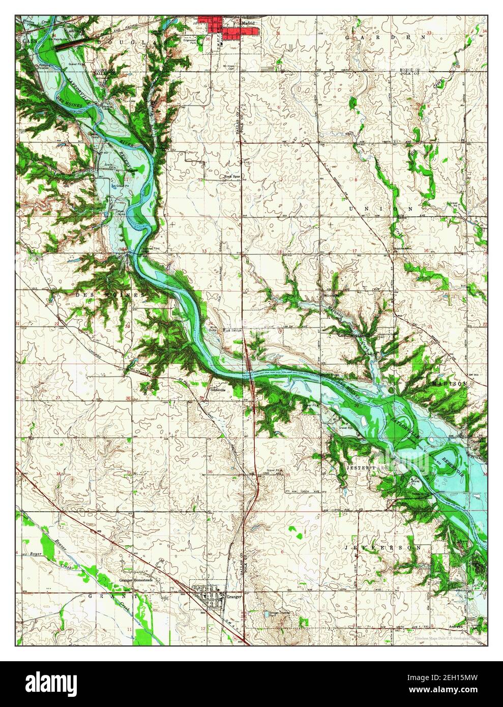 Granger, Iowa, map 1965, 124000, United States of America by Timeless Maps, data U.S