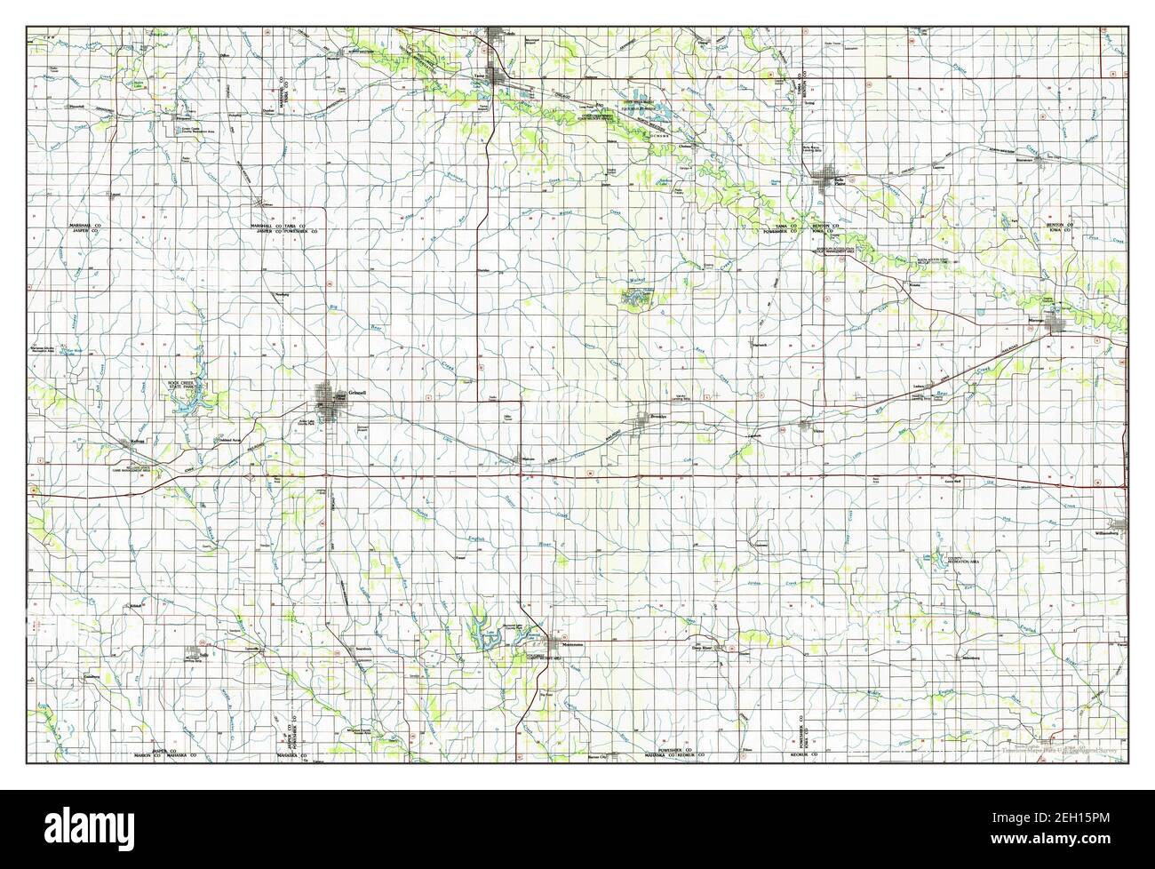 Grinnell, Iowa, map 1984, 1100000, United States of America by
