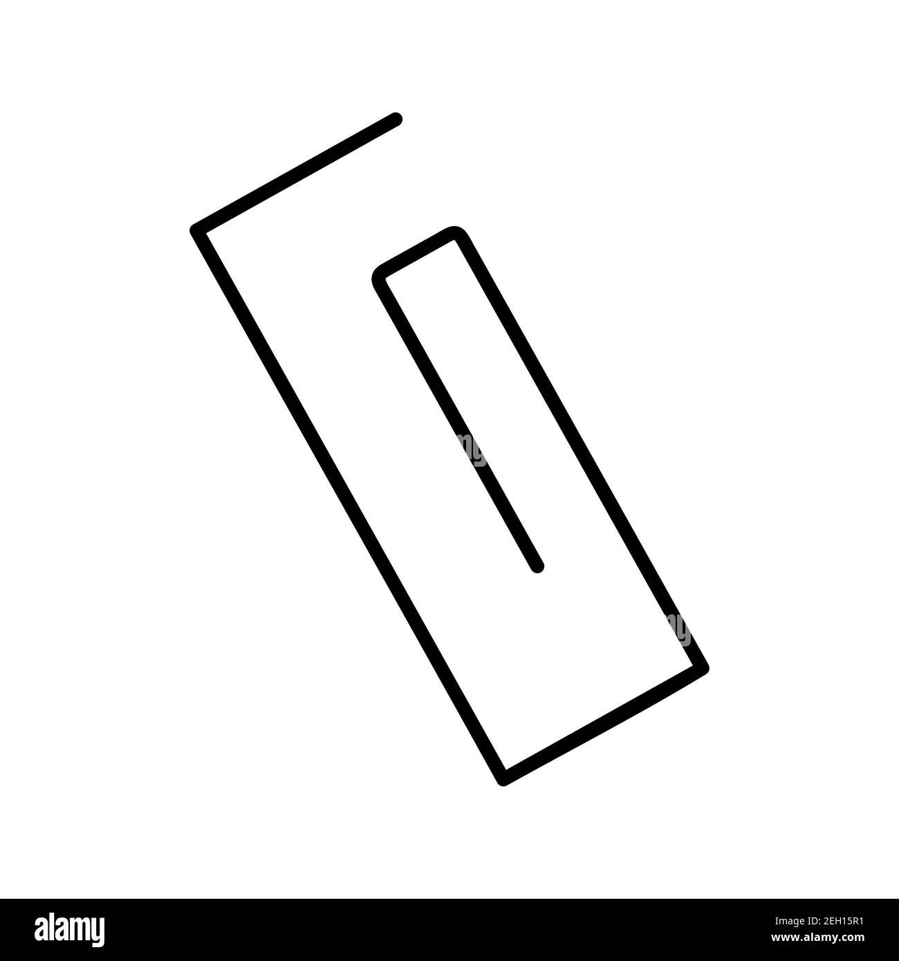 Illustration of paper line vector icon isolated on white background ...