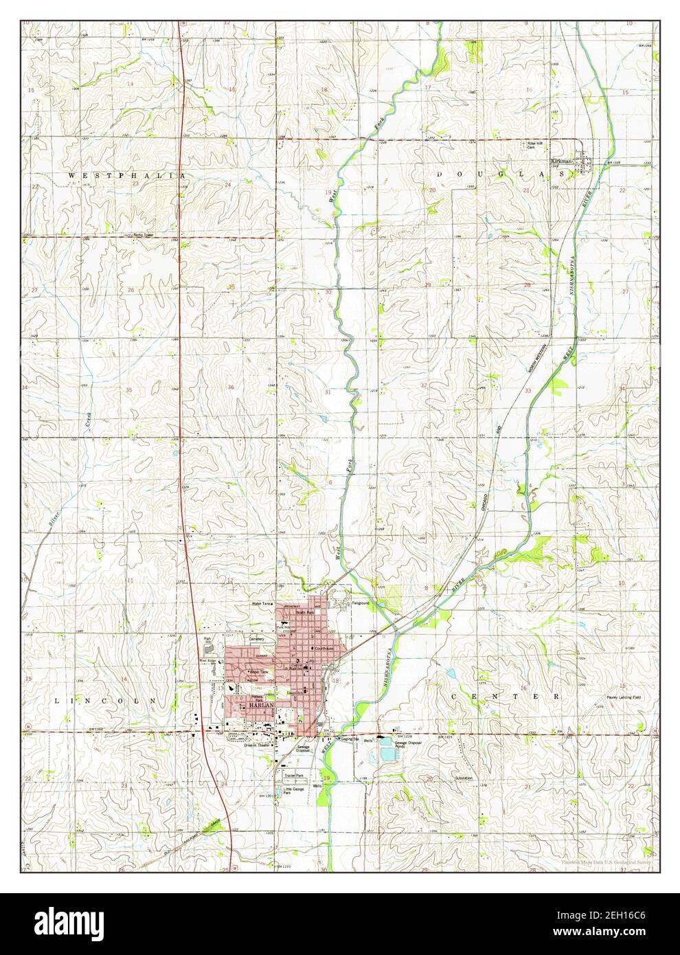 Harlan, Iowa, map 1978, 124000, United States of America by Timeless
