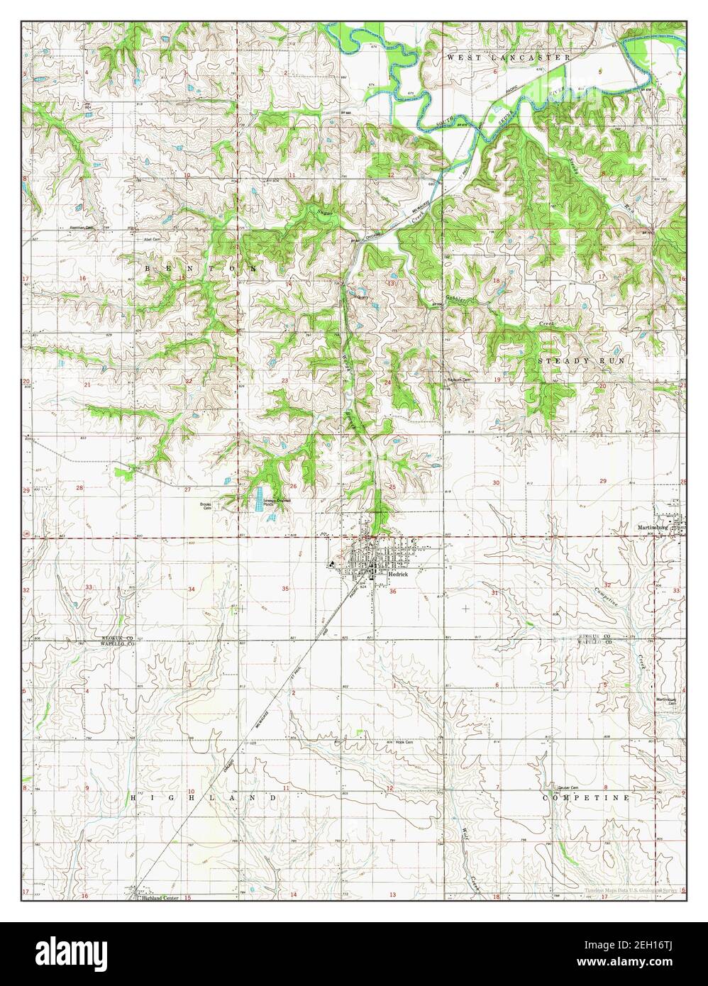 Hedrick, Iowa, map 1980, 124000, United States of America by Timeless Maps, data U.S