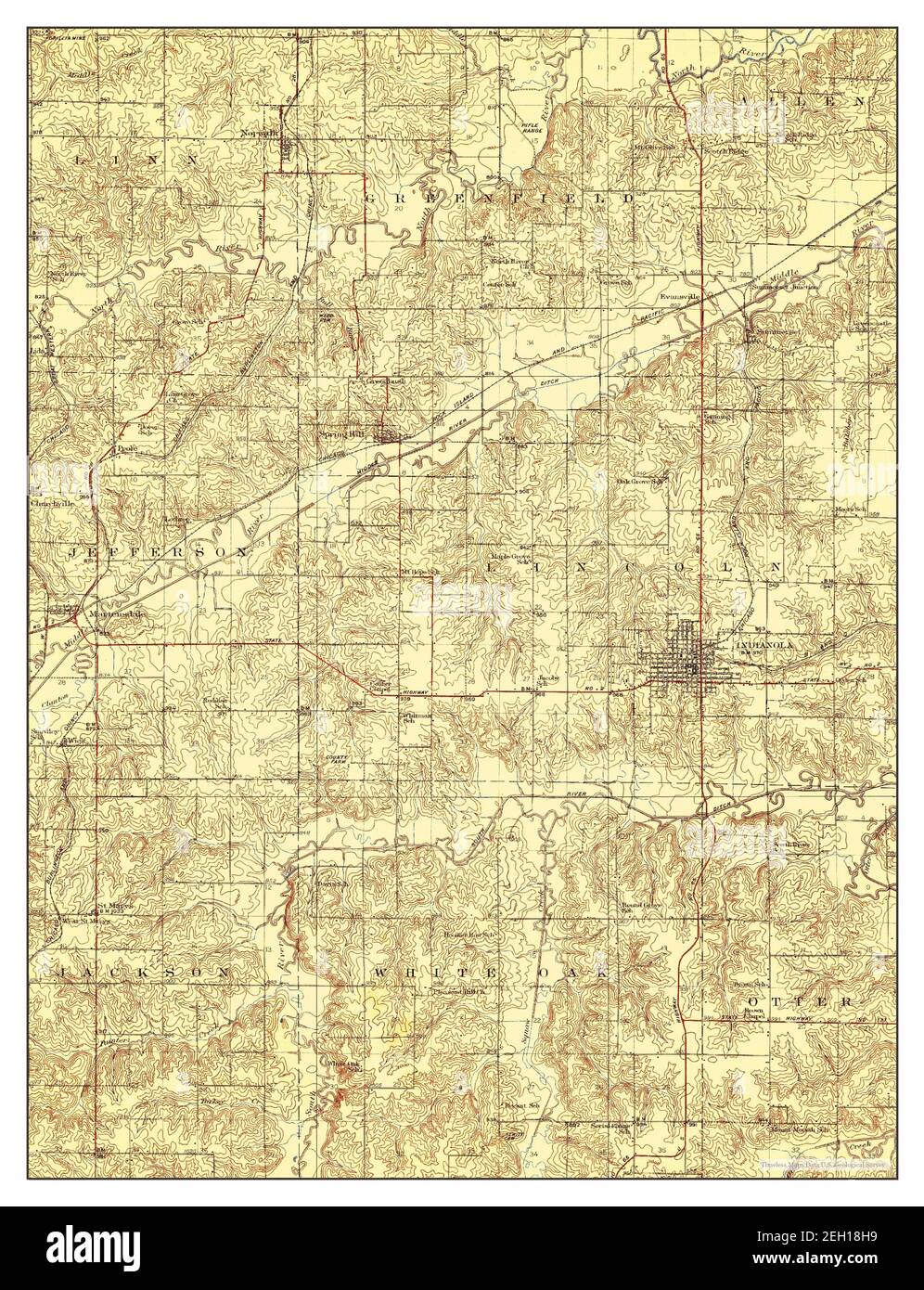 Map of indianola hires stock photography and images Alamy