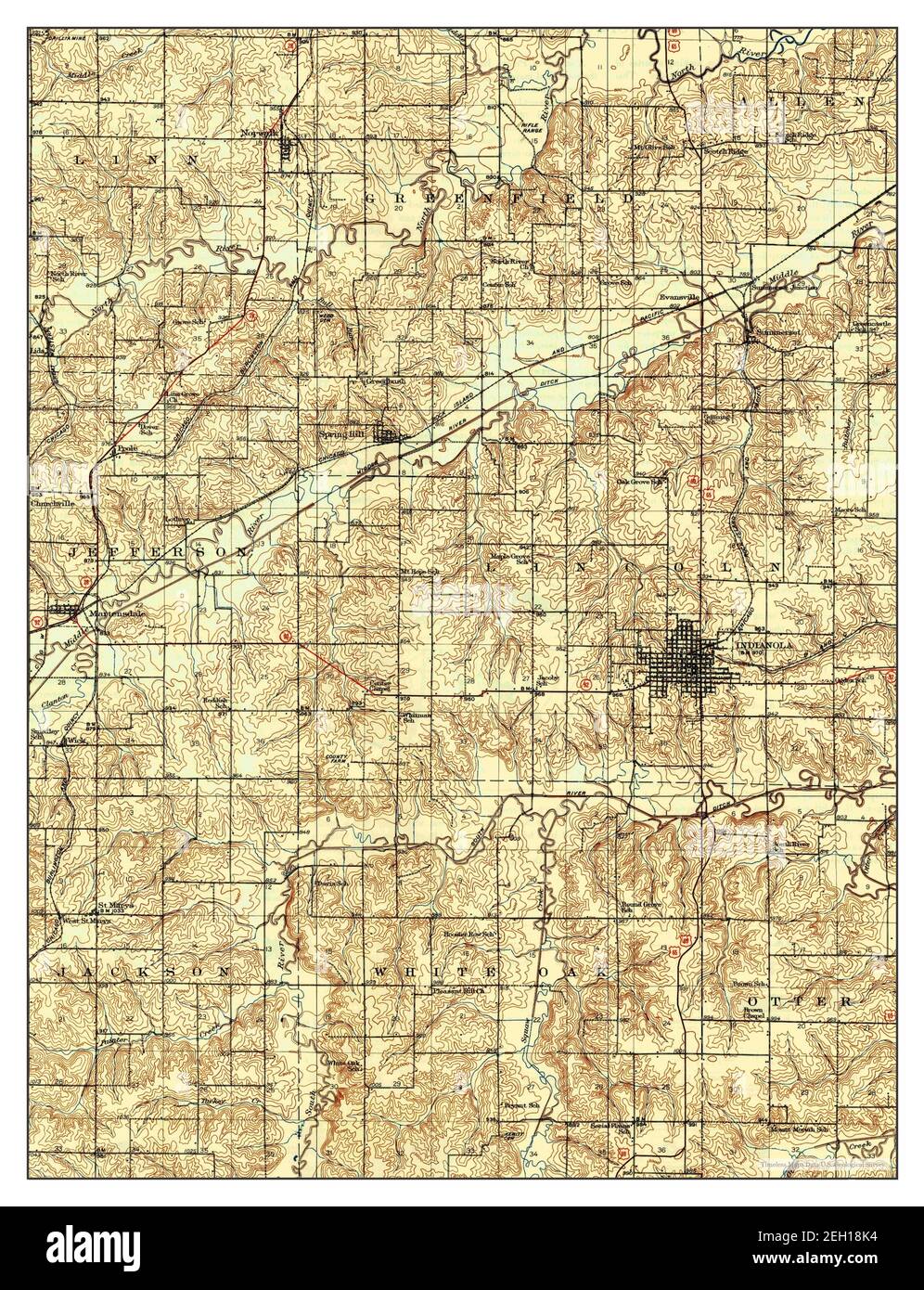 Map of indianola hires stock photography and images Alamy