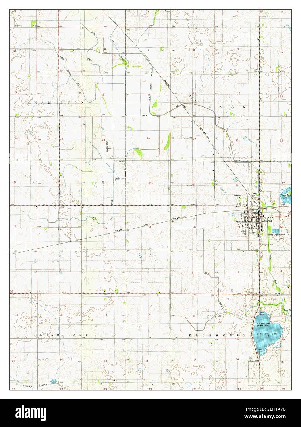 Jewell, Iowa, map 1978, 124000, United States of America by Timeless