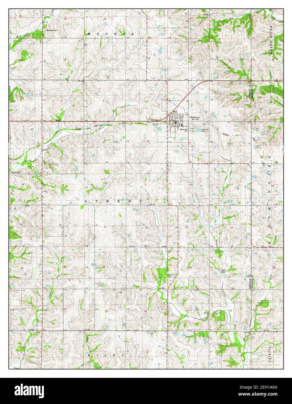 Kellerton iowa map hires stock photography and images Alamy