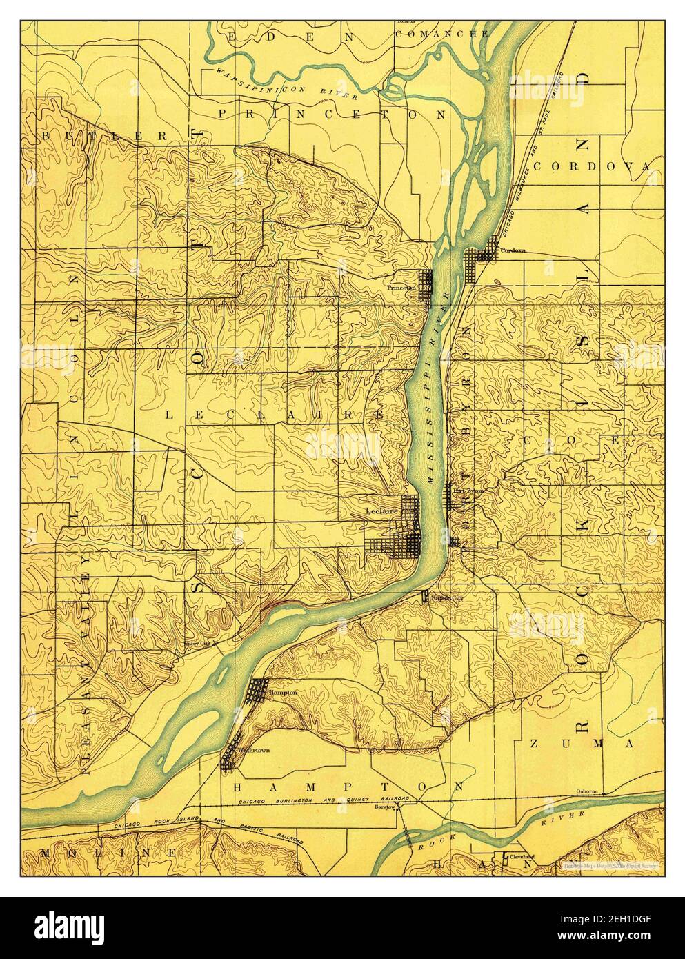 Leclaire, Iowa, map 1892, 162500, United States of America by Timeless