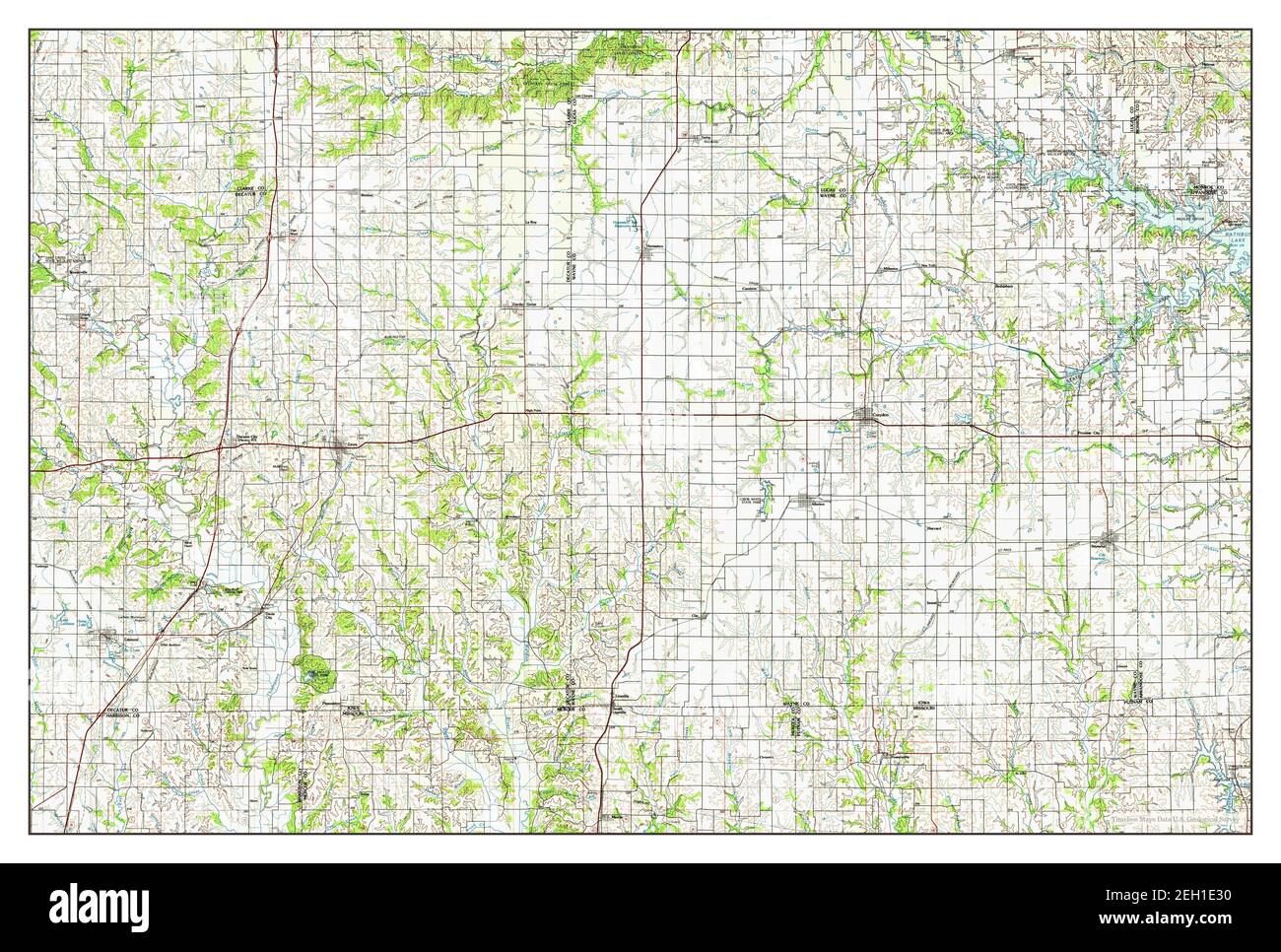 Leon, Iowa, map 1981, 1100000, United States of America by Timeless