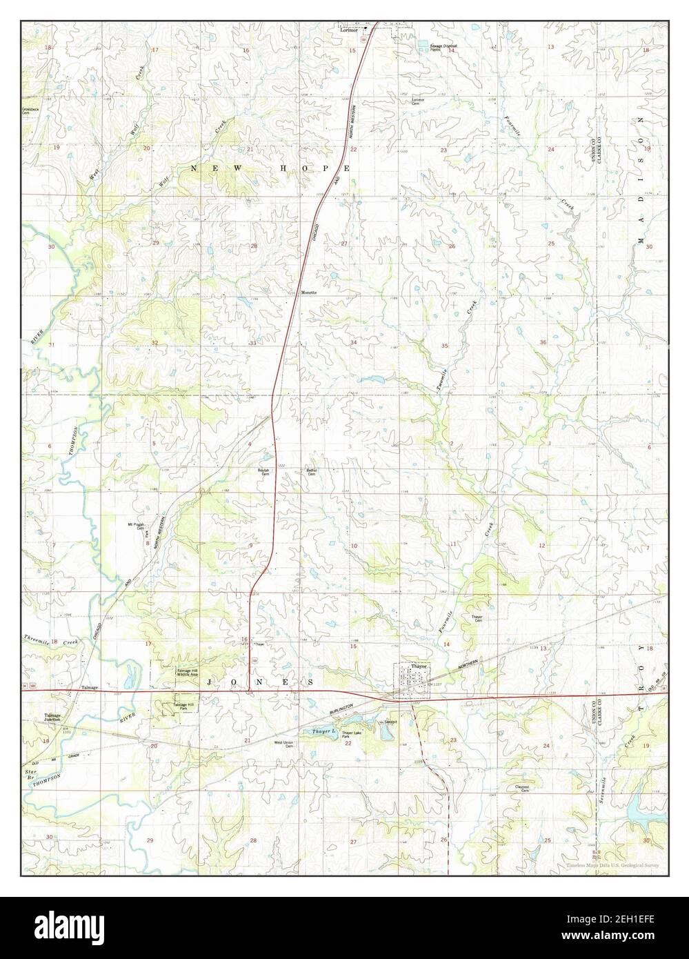 Lorimor South, Iowa, map 1983, 124000, United States of America by