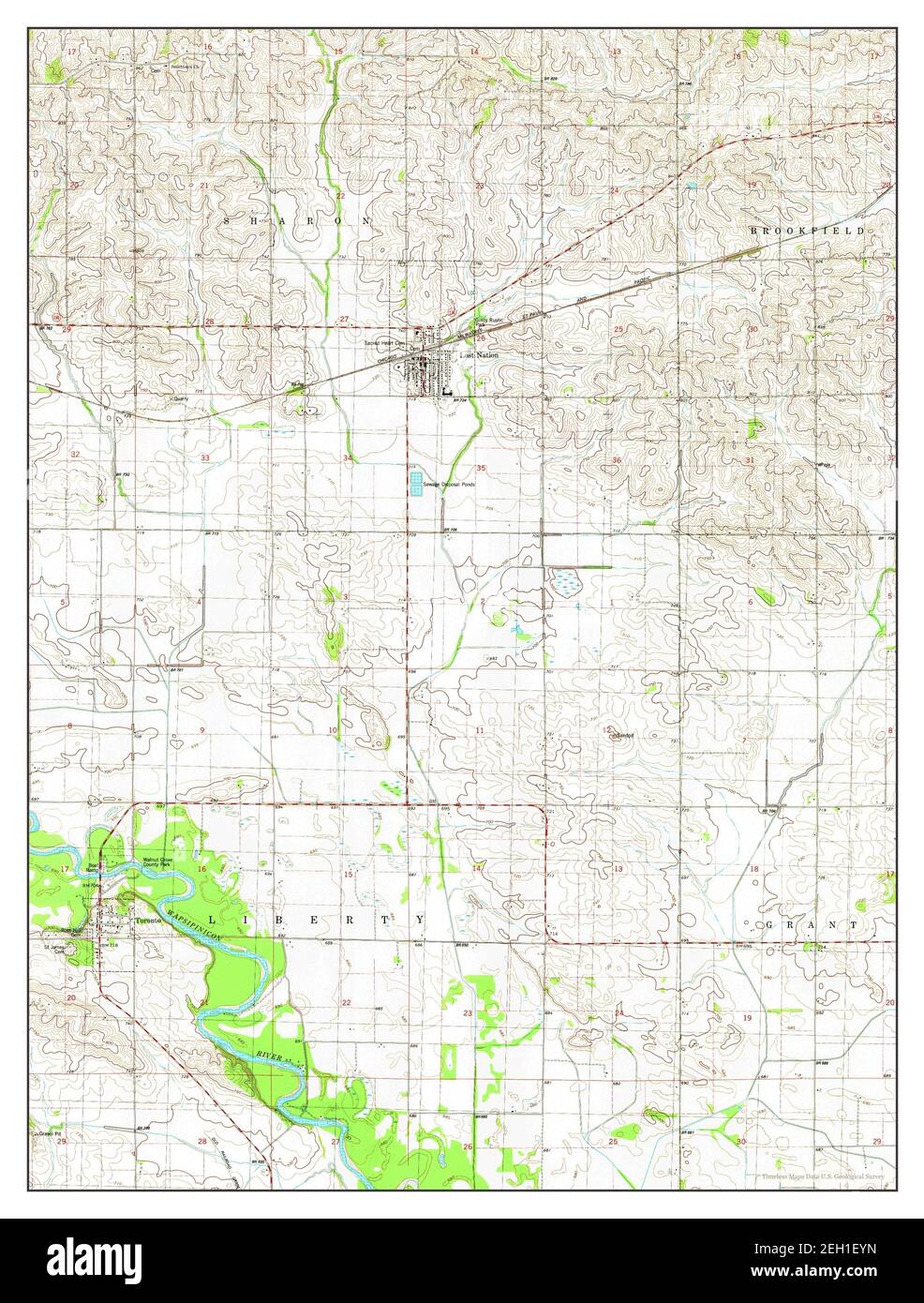 Lost Nation, Iowa, map 1980, 124000, United States of America by