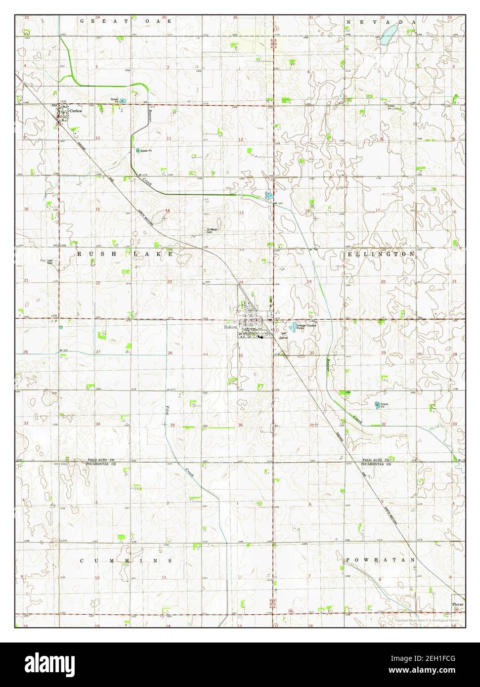Map of mallard iowa Cut Out Stock Images & Pictures Alamy
