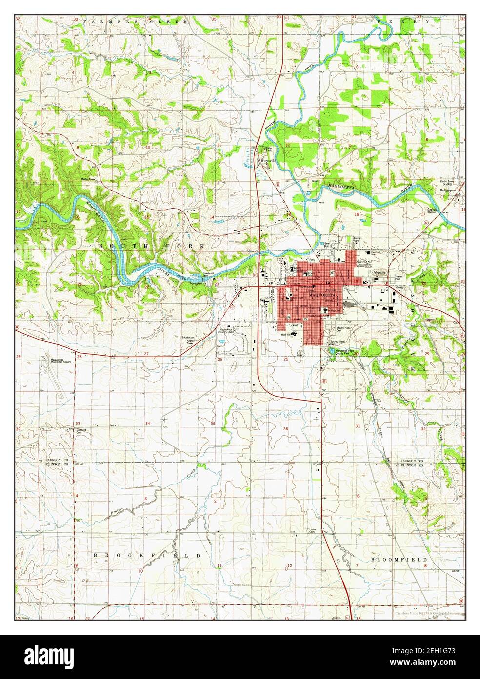 Map of maquoketa hires stock photography and images Alamy