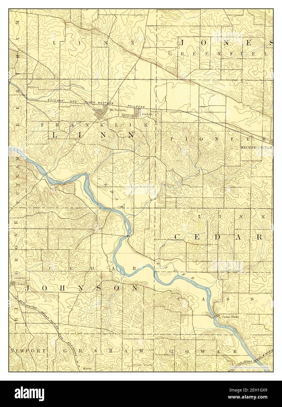 Mechanicsville, Iowa, map 1891, 162500, United States of America by