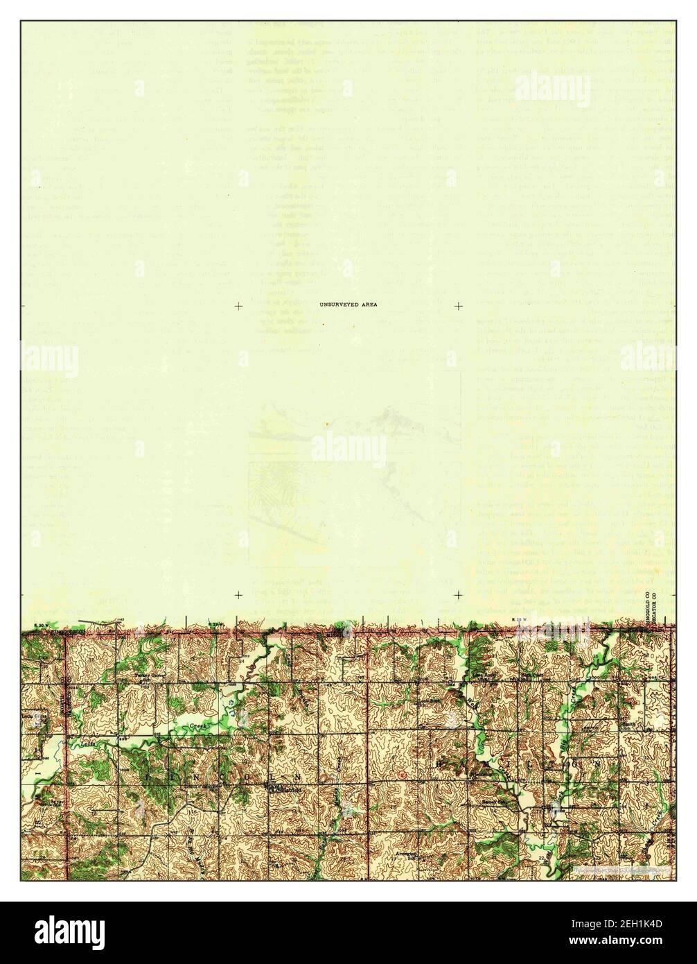 Mount Ayr, Iowa, map 1947, 162500, United States of America by
