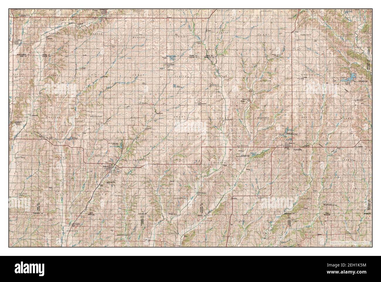 Mount Ayr, Iowa, map 1985, 1100000, United States of America by