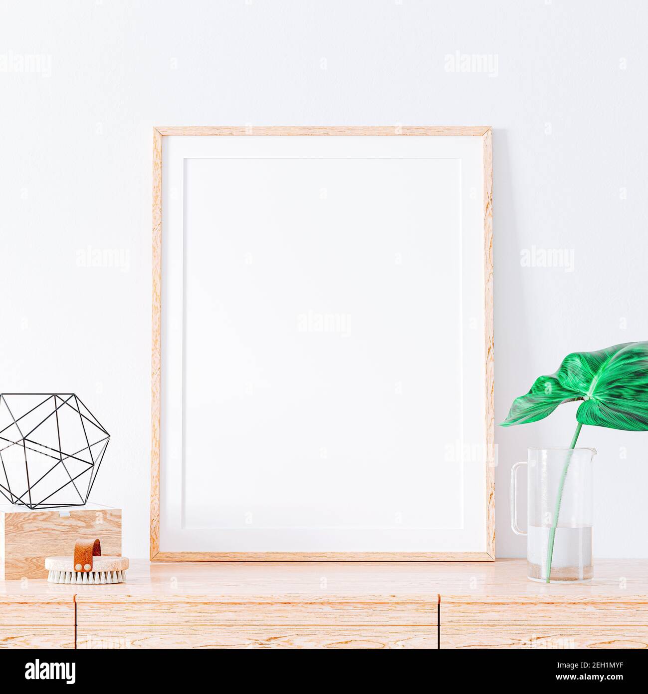 3d blank frame mock setup Stock Photo Alamy