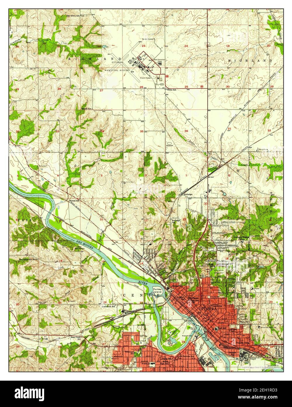 Ottumwa iowa map hires stock photography and images Alamy